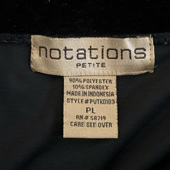 Notations petite black minimalist velvety velour modest skirt size PL - Picture 3 of 3